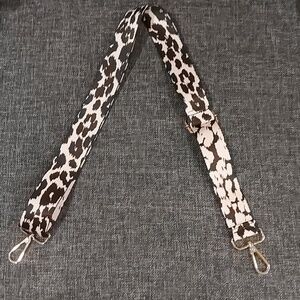 Pink and Black Leopard Print Strap with Gold Hardware